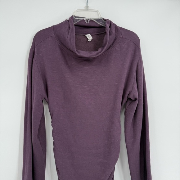 Daily Practice Anthropologie Long Sleeve Ruched Mini Dress Plum Purple Size S - Picture 8 of 15